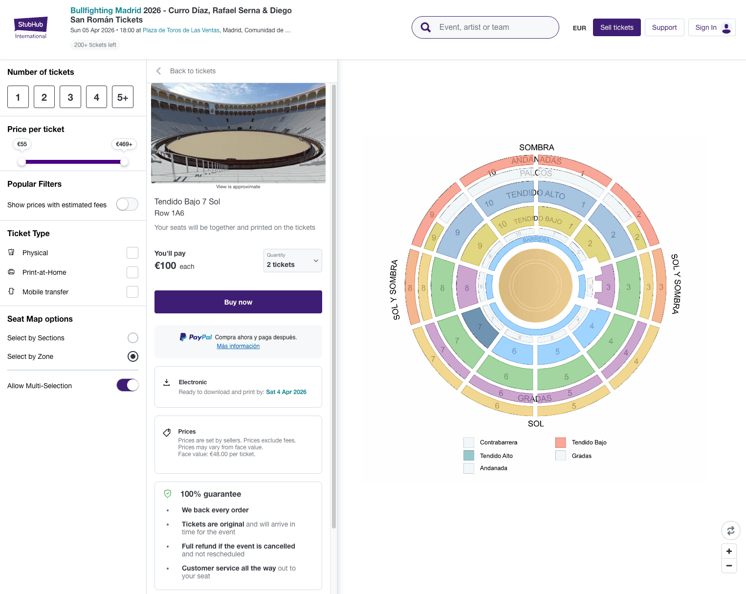 Step 4: Choose your specific seat