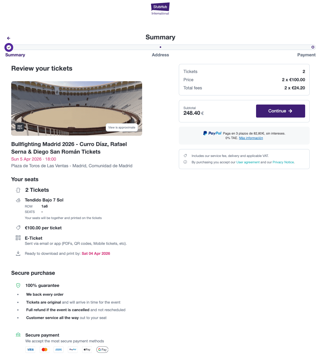 Step 5: Secure checkout and print your ticket