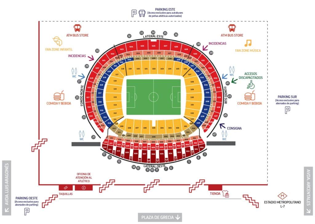 metropolitano stadium seating chart